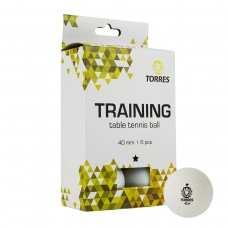 Мяч для настольного тенниса TORRES Training 1* TT21016, 6шт., белый