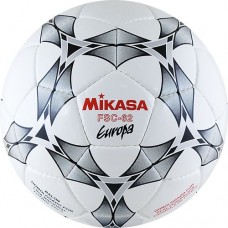 Мяч футзал. "MIKASA FSC-62E Europa",р.4,32п, FIFA Quality (FIFA Inspected),гл.ПУ,руч.сш,бел-сер-крас