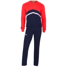 Тренировочный костюм JCS-4201-921, хлопок, темно-синий/красный/белый