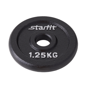 Диск чугунный Starfit BB-204 d=26 мм, черный, 1,25 кг