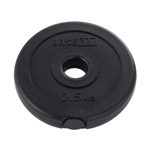 Диск пластиковый BASEFIT BB-203 d=26 мм, черный, 0,5 кг