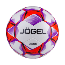 Мяч футбольный Derby №5, белый/фиолетовый/оранжевый
