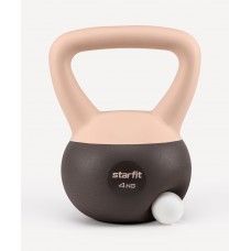 БЕЗ УПАКОВКИ Гиря мягкая STARFIT DB-601, 4 кг, персиковый/серый