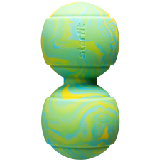 Мяч для МФР RB-107, 12,5 x 6,3 см, силикагель, двойной, голубой/оранжевый