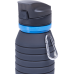 Бутылка для воды складная FB-100, с карабином, серый