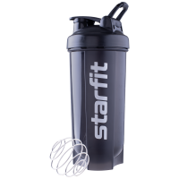 Шейкер с металлическим венчиком STARFIT FB-200, сферическое дно, серый/черный