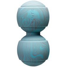 Мяч для МФР RB-107, 12,5 x 6,3 см, силикагель, двойной, голубой/серый