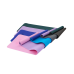 УЦЕНКА Коврик для йоги и фитнеса FM-201, TPE, 183x61x0,4 см, розовый пастель/фиолетовый пастель