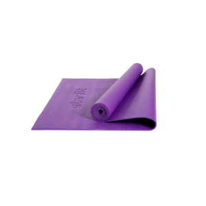 Коврик для йоги и фитнеса FM-101, PVC, 173x61x0,4 см, фиолетовый