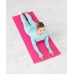 Коврик для йоги и фитнеса FM-101, PVC, 183x61x0,6 см, розовый