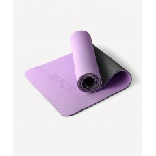 Коврик для йоги и фитнеса Starfit FM-201, TPE, 183x61x0,6 см, фиолетовый пастель/серый