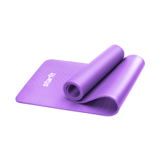 Коврик для йоги и фитнеса FM-301, NBR, 183x61x1,0 см, фиолетовый пастель