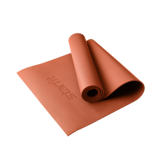 Коврик для йоги и фитнеса высокой плотности FM-103 PVC HD, 183x61x0,4 см, индийский каштан