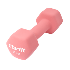УЦЕНКА Гантель неопреновая Starfit DB-201 3 кг, коралловый