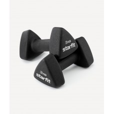 УЦЕНКА Гантель неопреновая STARFIT DB-205 3 кг, черный, пара