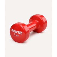 УЦЕНКА Гантель виниловая STARFIT DB-101 3 кг, красный