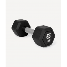 Гантель гексагональная Starfit DB-301PRO 6 кг, обрезиненная, черный