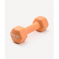 Гантель неопреновая Starfit DB-201 2 кг, оранжевый пастель