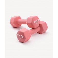 УЦЕНКА Гантель неопреновая Starfit DB-201 3 кг, коралловый, пара