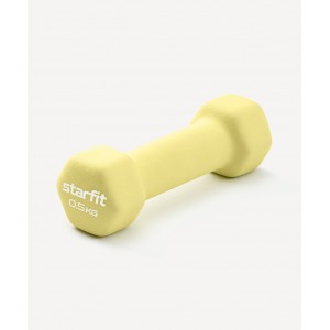 Гантель неопреновая Starfit DB-201 0,5 кг, желтый пастельный