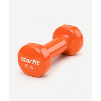 Гантель виниловая Starfit DB-101 2 кг, оранжевый