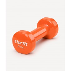 Гантель виниловая Starfit DB-101 2 кг, оранжевый