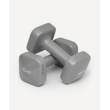 УЦЕНКА Гантель виниловая Starfit DB-106 5 кг, темно-серый, пара