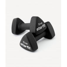 УЦЕНКА Гантель неопреновая STARFIT DB-205 5 кг, черный, пара