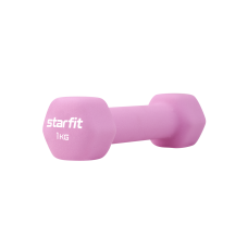Гантель неопреновая Starfit DB-201 1 кг, розовый пастельный