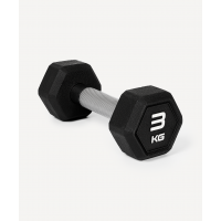 Гантель гексагональная STARFIT DB-301PRO 3 кг, обрезиненная, черный