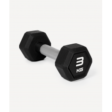 Гантель гексагональная Starfit DB-301PRO 3 кг, обрезиненная, черный