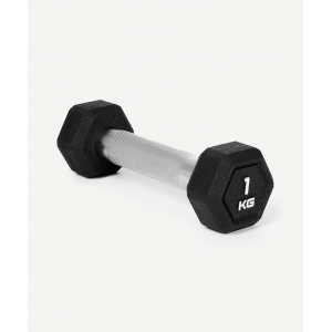 Гантель гексагональная Starfit DB-301PRO 1 кг, обрезиненная, черный