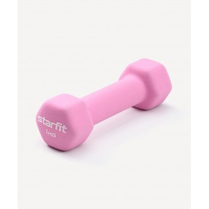 Гантель неопреновая Starfit DB-201 1 кг, розовый пастельный