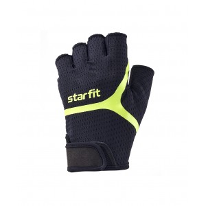Перчатки для фитнеса WG-103, черный/ярко-зеленый