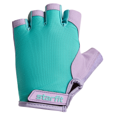 Перчатки для фитнеса WG-105, с гелевыми вставками, мятный/лиловый