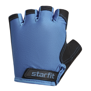Перчатки для фитнеса WG-105, с гелевыми вставками, черный/синий