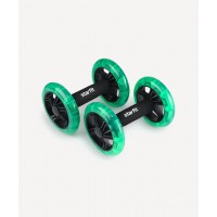 Ролики для пресса раздельные Starfit RL-107, черный/ярко-зеленый