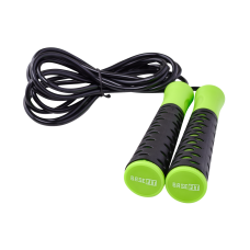 Скакалка BASEFIT RP-103 PVC, с нескользящей ручкой, 3,05 м, черный/зеленый