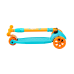 БЕЗ УПАКОВКИ Самокат 3-колесный Bunny, 135/90 мм, голубой/оранжевый
