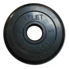 Диск обрезиненный BARBELL ATLET 5 кг / диаметр 51 мм