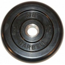 Диск обрезиненный BARBELL MB (металлическая втулка) 2,5 кг / диаметр 26 мм