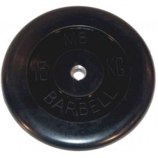 Диск обрезиненный BARBELL MB (металлическая втулка) 15 кг / диаметр 26 мм