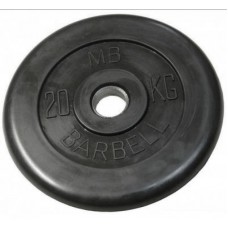 Диск обрезиненный BARBELL MB (металлическая втулка) 20 кг / диаметр 31 мм