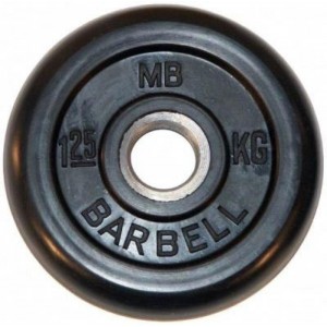 Диск обрезиненный BARBELL MB (металлическая втулка) 1.25 кг / диаметр 26 мм