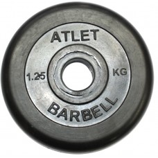 Диск обрезиненный BARBELL ATLET 1.25 кг / диаметр 26 мм