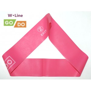 Эспандер-петля GO DO W-Line (2). Цвет: розовый. Длина в сложенном виде 30,5 см. Ширина 5 см. Толщина