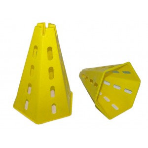 Пирамида для разметки поля с боковыми отверстиями: О-992-6  (Жёлтый)