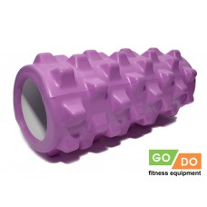 Валик ролл для фитнеса рельефный полый GO DO :LY1-31  (Фиолетовый)