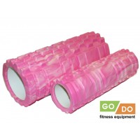 Валик-матрёшка для йоги полый жёсткий GO DO :YJ-5008-2  (Розовый)