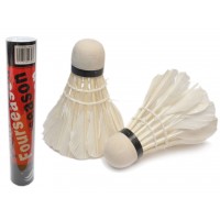 Волан перьевой белый с синтетической головкой. В тубе 12 шт: 400